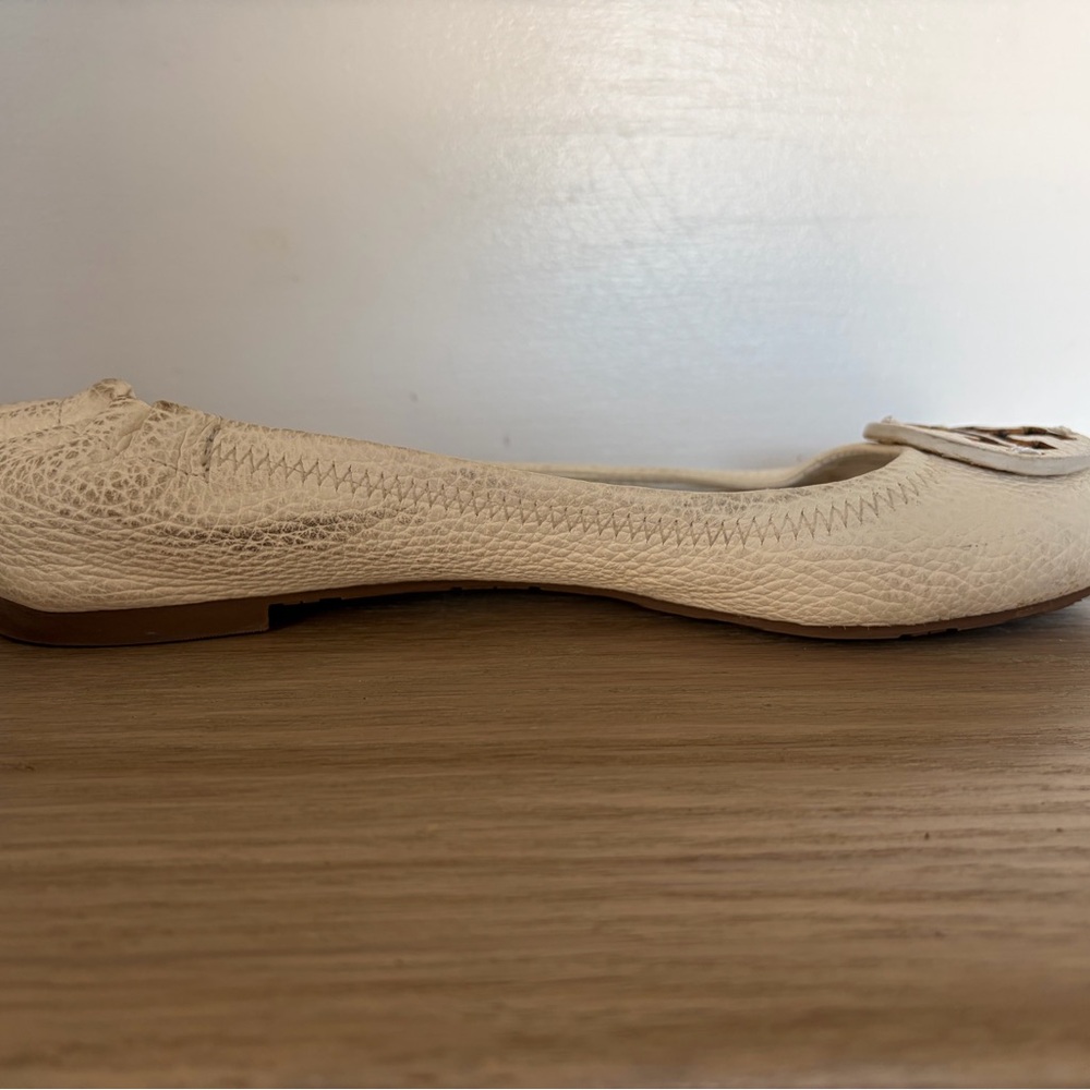 Tory Burch Beige Leather Flats - Picture 3 of 5